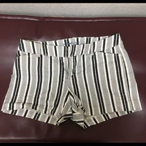 Black and white shorts